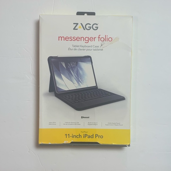 ZAGG Messenger Folio Tablet Keyboard 11 Inch iPad Pro Bluetooth Protect Case - Picture 1 of 4